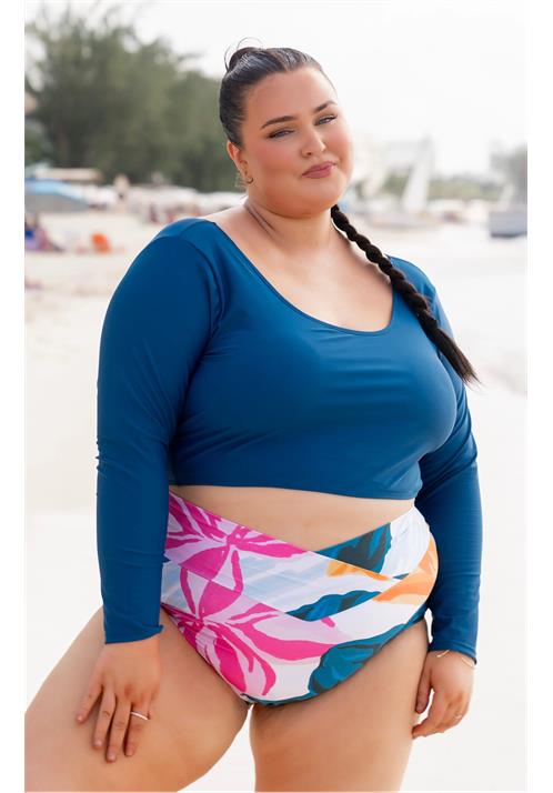 Midnight Tide Scoop Neck Rashguard Swim Top