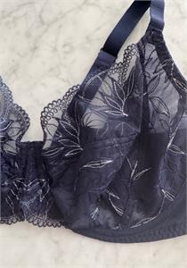 Sheer Embroidered Lace Balcony Bra