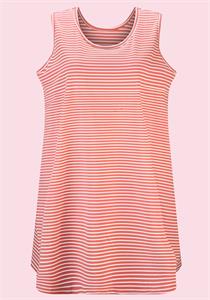Relaxed Striped Cotton Sleep Nightie Rose