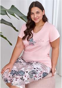 Good Morning Cotton Printed Pajama Set Pink