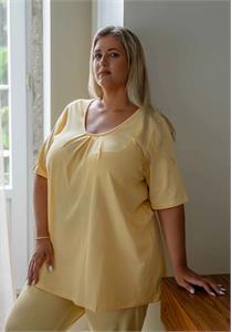 Teresa Plain Knit Pajamas Yellow