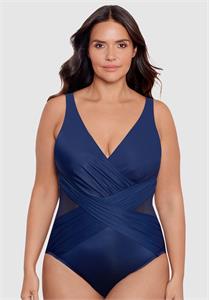 Illusionists Crossover Draped Shaping Swimsuit PLUS