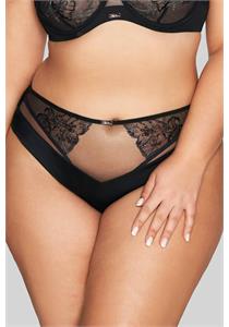 Black Sheer Lace Brief by Ava