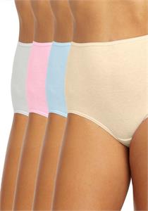 Pk of 4 Naturally You 100% Cotton Full Briefs