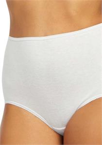 Ladies Women 100% Cotton Full Size Ribbed Briefs Knickers