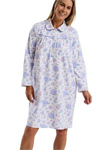 Floral Bouquet Soft Brushed 100% Cotton Shorter Length Nightdress