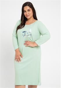 Three Quarters Cotton Nightdress Short Sleeves