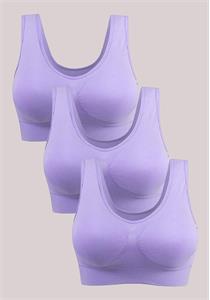 Pack of 3 Lilac Plus Size Seamless Bra D+
