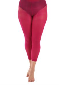 50D Opaque Footless Tights Cerise