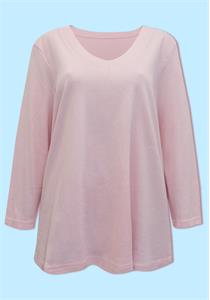 Pink Pure Cotton V Neck Top
