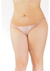 Pink Satin and Lace G String