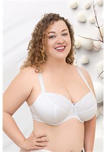 Lily Underwire Minimizer Bra White (Please Size Up)