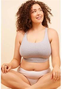 Serena Cotton Wirefree Racerback Sports Bra by Leading Lady