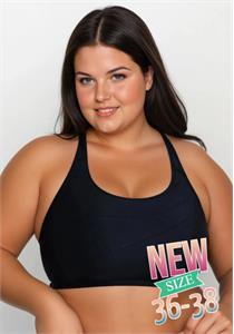 Plus Size Racerback Swim Bra with Removable Cups by Calypsa