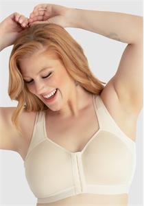 Leading Lady Lillian Back Smoothing Front Close Wirefree Bra (Nude)
