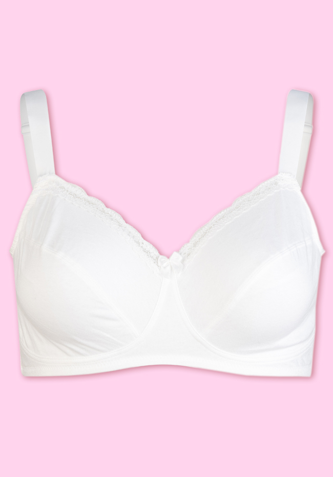 New Target Bra Full Coverage Size 12C Pink White Underwire Every