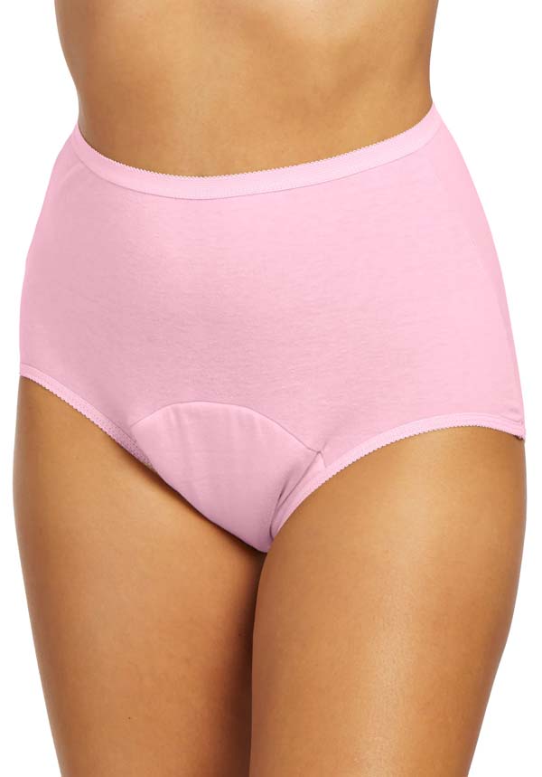 Pk of 3 Discreetly Yours Cotton Incontinence Panties - Plus Size Bras