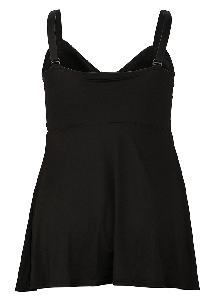 Dolly Black Swimdress with Padded Bra - Plus Size Bras