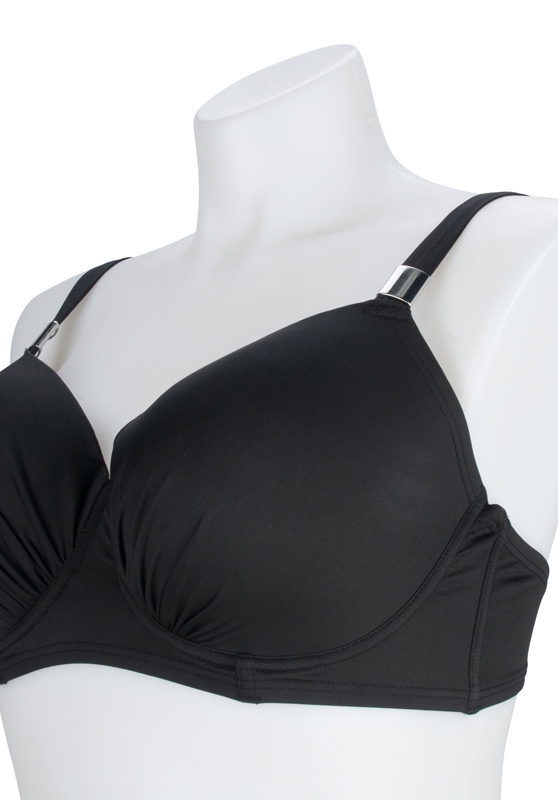 Underwire Swim Bra Black DD to E - Plus Size Bras