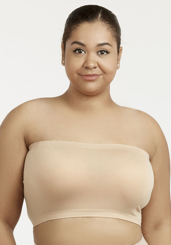 Seamless Tube Top Bra (with Clear Straps)